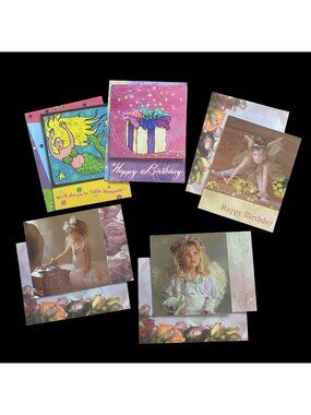 Variety Pack Unused Birthday Vintage Leanin' Tree Notecards/Envelopes